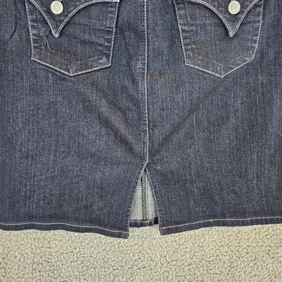 Kut From The Kloth Dark Blue Denim, Jean Skirt Sz 8. - Picture 8 of 10